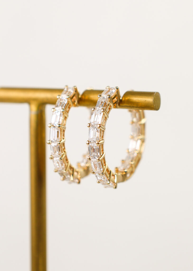 14kt Yellow Gold Lab Diamond Hoops