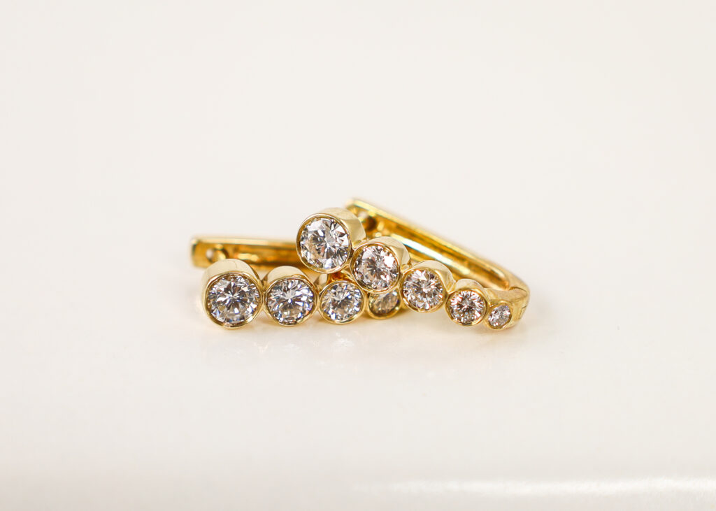 14kt Yellow Gold Lab-Grown Diamond Hoops 14kt Yellow Gold Lab-Grown Diamond Hoops