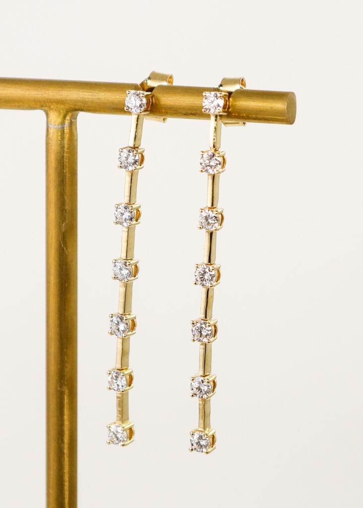 14kt Yellow Gold Lab Diamond Orbit Earrings